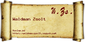Waldman Zsolt névjegykártya